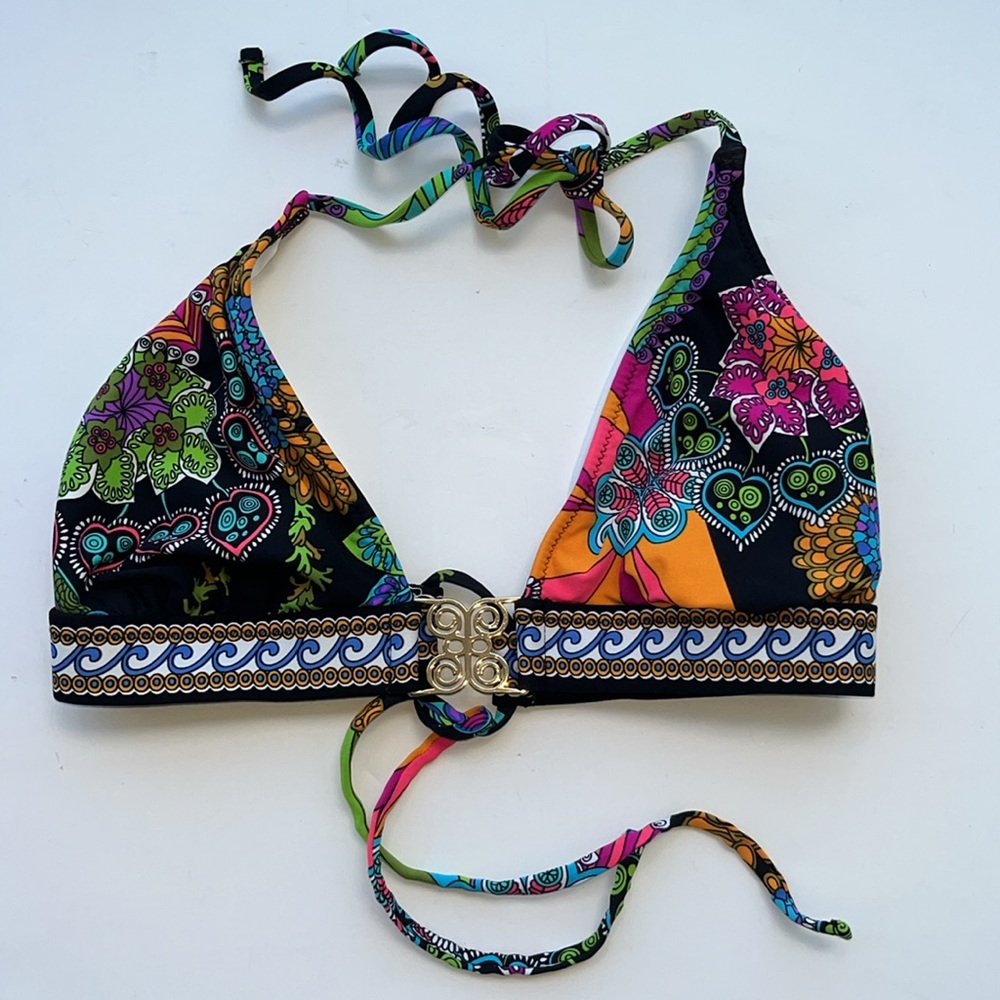 Trina Turk ‘Caprice’ Banded Halter Bikini Top